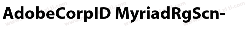 AdobeCorpID MyriadRgScn字体转换